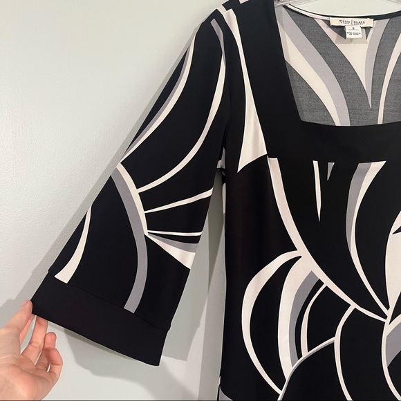 White House Black Market size small abstract pattern dress - Picture 6 of 9